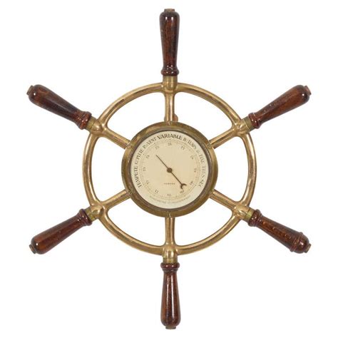 hermes barometer|Hermes Ship's Wheel Clock And Barometer .